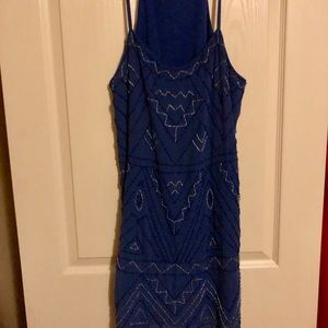 Fun Blue Beaded Dress